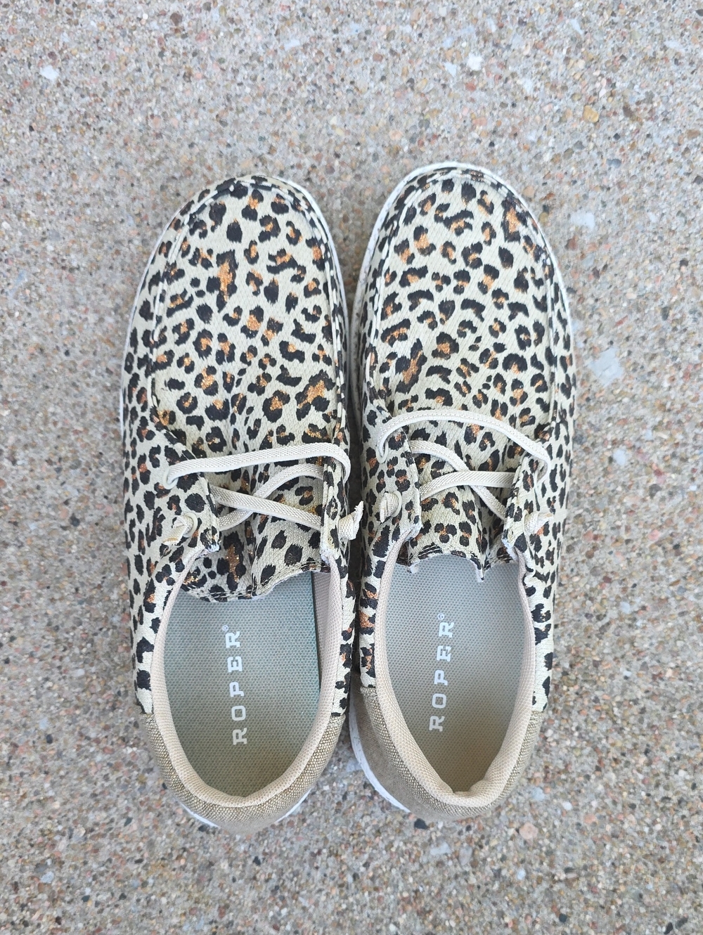 Roper Hang Loose Low Glitter Cheetah Leopard Chukka Loafer Shoes Size 9.5 - Picture 3 of 12